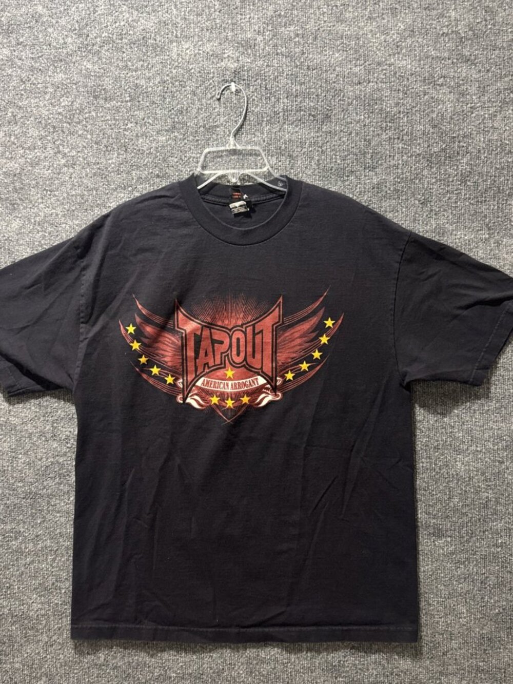 Tapout Black 90 S American Arrogant Grunge Y2K T Shirt Men Xl Htf Sz XL